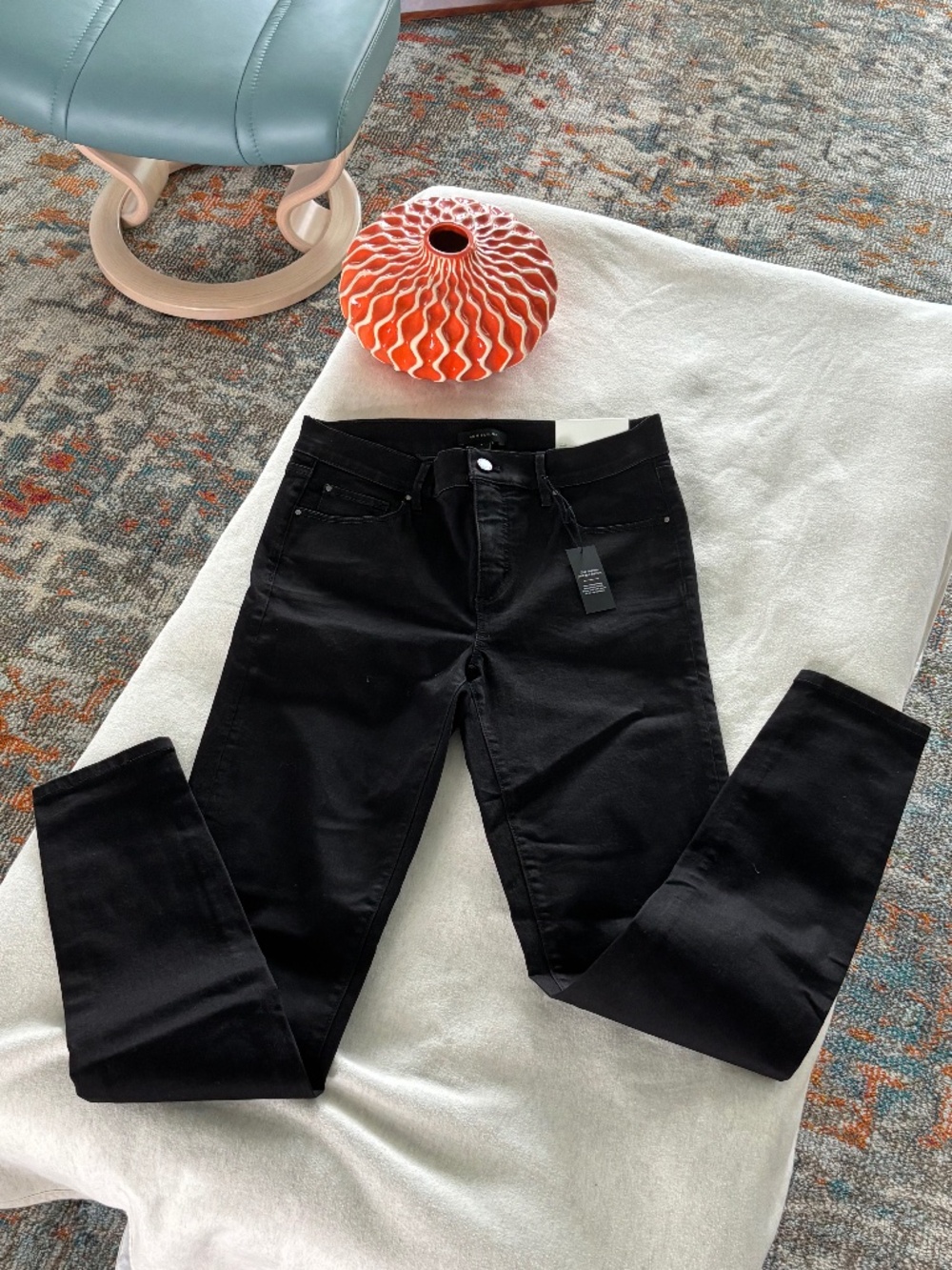 NWT Ann Taylor Skinny Black Jean Sz 8 Tall